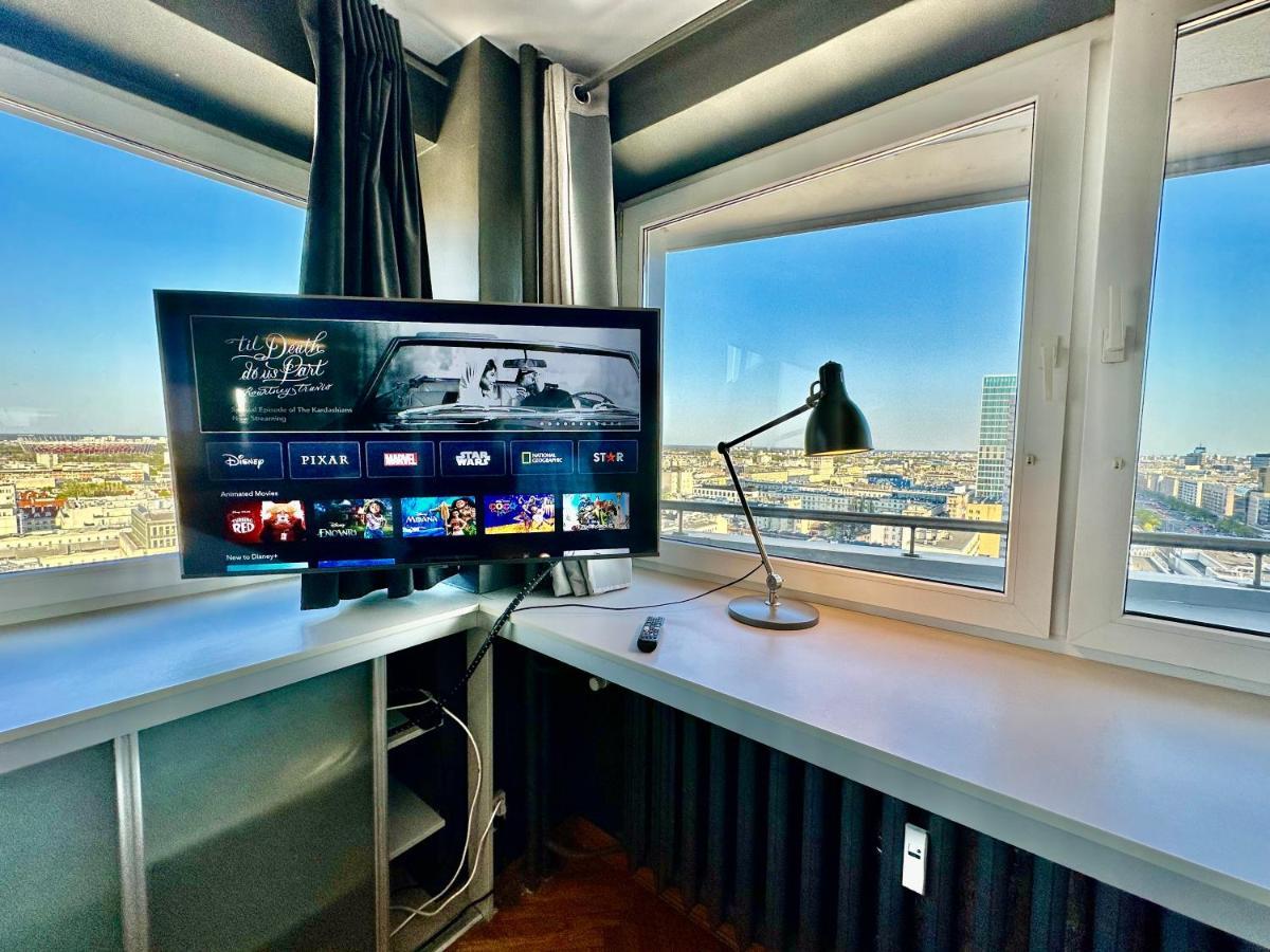 Super Apartament Grey Centrum 2X Metro Fast Wifi 300 Mbs Netflix Appletv Smarttv Spotify Panorama Miasta Варшава Екстер'єр фото