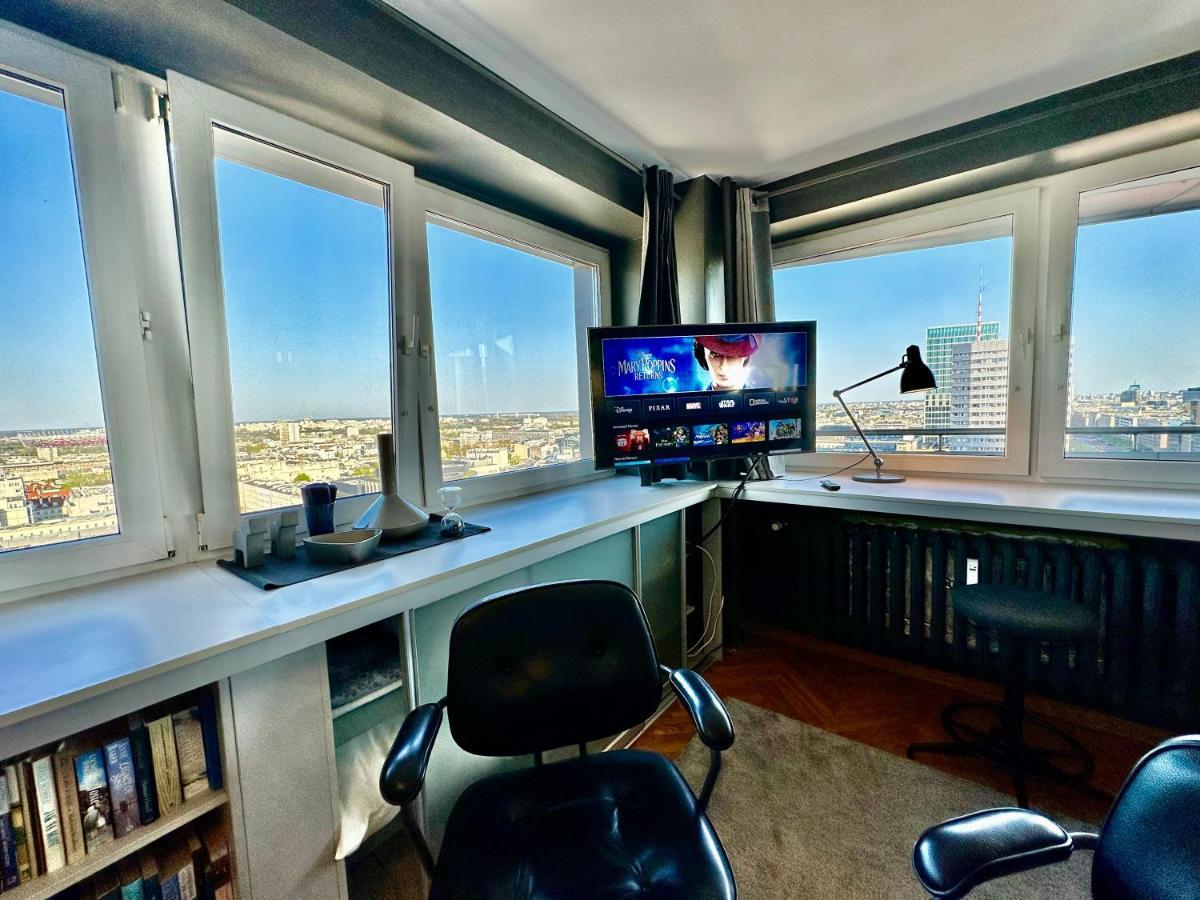 Super Apartament Grey Centrum 2X Metro Fast Wifi 300 Mbs Netflix Appletv Smarttv Spotify Panorama Miasta Варшава Екстер'єр фото