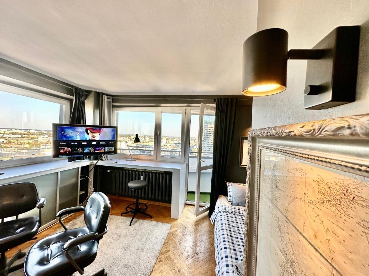 Super Apartament Grey Centrum 2X Metro Fast Wifi 300 Mbs Netflix Appletv Smarttv Spotify Panorama Miasta Варшава Екстер'єр фото
