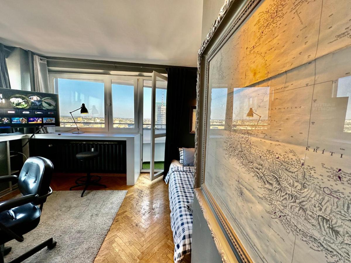 Super Apartament Grey Centrum 2X Metro Fast Wifi 300 Mbs Netflix Appletv Smarttv Spotify Panorama Miasta Варшава Екстер'єр фото